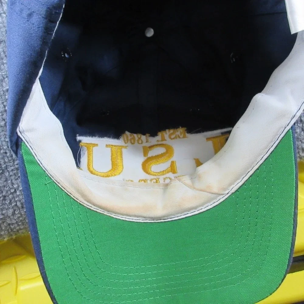 VINTAGE LSU Tigers Hat‎ Cap Snap Back Mens One Size Blue Split Bar The Game 90s